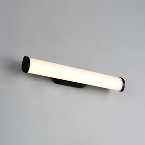Trio Lighting LED-stenna svetilka Ernesto, črna, širina 40 cm, 3.000 K, IP44, Črna, Kopalnica, Kovina, Sodobni
