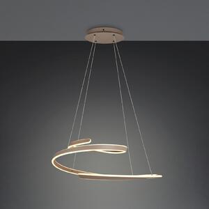 Trio Lighting LED-visoka svetilka Arlington, bež barva, dolžina 80 cm, kovina, CCT, zatemnjen, Bež, Dnevna soba / jedilnica, Kovina, Sodobni