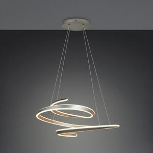 Trio Lighting LED-visoka svetilka Arlington, mat nikljev, dolžina 80 cm, kovina, CCT, zatemnjen, Kovinska, Dnevna soba / jedilnica, Kovina, Sodobni