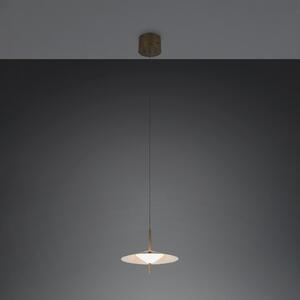 Trio Lighting LED-visoka svetilka Amalo, platinasta barva, Ø 30 cm, kovina, CCT, zatemnjen, Kovinska, Dnevna soba / jedilnica, Kovina, Sodobni