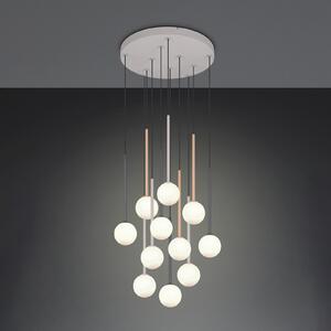 Trio Lighting Visoka svetilka Firano, večbarvna, Ø 66 cm, kovina, 11-kraka., Večbarvna, Dnevna soba / jedilnica, Kovina, Sodobni
