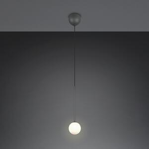 Trio Lighting Visoka svetilka Firano, antracitna, Ø 12 cm, kovina, Črna, Dnevna soba / jedilnica, Kovina, Sodobni