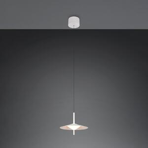Trio Lighting LED-visoka svetilka Amalo, mat bela, Ø 30 cm, kovina, CCT, zatemnjen, Bela, Dnevna soba / jedilnica, Kovina, Sodobni