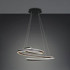 Trio Lighting LED-visoka svetilka Arlington, črna mat, dolžina 80 cm, kovina, CCT, zatemnjen, Črna, Dnevna soba / jedilnica, Kovina, Sodobni