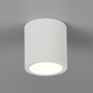Trio Lighting Stropna svetilka Biscotto, bela mat, Ø 9,5 cm, kovina, IP44, Bela, Dnevna soba / jedilnica, Kovina, Sodobni
