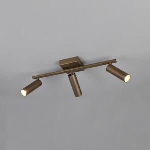 Trio Lighting Stropni reflektor Dara, dolžina 46 cm, platinasto obarvan kovinski, 3-kraki., Kovinska, Dnevna soba / jedilnica, Kovina, Sodobni