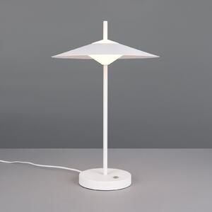 Trio Lighting LED namizna svetilka Amalo, mat bela, višina 46 cm, kovina, CCT, zatemnjen, Bela, Dnevna soba / jedilnica, Kovina, Sodobni