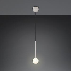 Trio Lighting Visoka svetilka Firano, siva, Ø 12 cm, kovina, Siva, Dnevna soba / jedilnica, Kovina, Sodobni