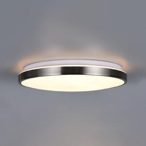 Trio Lighting LED-stropna svetilka Fena, mat nikljev, Ø 38 cm, kovina, IP44, zatemnjen, Kovinska, Kopalnica, Kovina, Sodobni