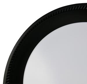 Trio Lighting LED-stropna svetilka Filippo, črna mat, Ø 33 cm, kovina, CCT, IP44, zatemnjen, Črna, Kopalnica, Kovina, Sodobni