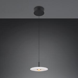 Trio Lighting LED-visoka svetilka Sirena, bela, Ø 20 cm, steklo, CCT, zatemnjen, Bela, Dnevna soba / jedilnica, Steklo