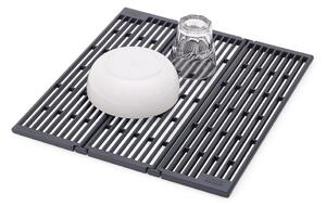 Siv plastičen nastavljiv odcejalnik za pomivalno korito 43x13 cm Platform – Joseph Joseph