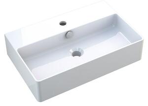 Camargue Paris Umivalnik 2.0 (Š x Do: 56 x 36 cm, Brez posebne glazure, Odprtina za armaturo: Sredina, S prelivom, Bela)