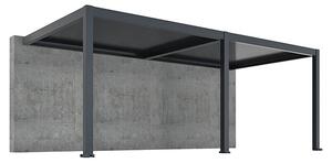 Pergola - stenska Bellano S25 (Barva ogrodja: Antracit, Aluminij, Š x G x V: 6 x 3 x 2,5 m)