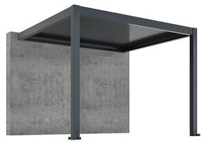 Pergola - stenska Bellano S25 (Barva ogrodja: Antracit, Aluminij, Š x G x V: 3 x 3 x 2,5 m)