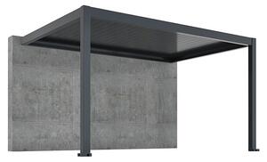 Pergola - stenska Bellano S25 (Barva ogrodja: Antracit, Aluminij, Š x G x V: 4 x 3 x 2,5 m)