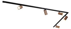 Sodobni sistem tirnih svetil s 5 reflektorji temno bronaste barve 1-fazni GU10 70 mm - Iconic Jeana Luxe