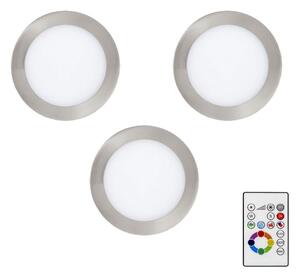 Eglo 78738-SET 3x LED RGBW Zatemnitvena vgradna svetilka TINUS 4,8W/230V + Daljinski upravljalnik