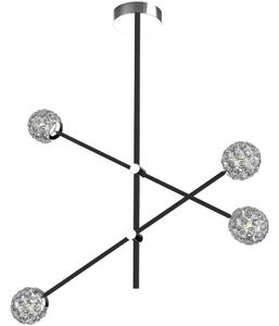 Lestenec na drogu PAKSOS 4xG9/5W/230V črn