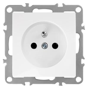 Enojna vtičnica z ozemljitvijo OSTE JNH001-G White