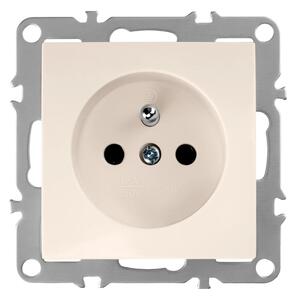 Enojna vtičnica z ozemljitvijo OSTE JNH001-G Beige