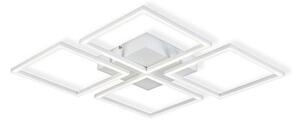 Top Light - LED Zatemnitveni nadgradni lestenec R4xLED/16,25W/230V kvadraten bela + Daljinski upravljalnik