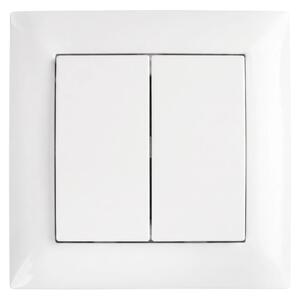 Dvojno Stikalo z Okvirjem OSTE JNH007-W WHITE