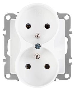 Dvojna vtičnica z ozemljitvijo OSTE JNH002-G White