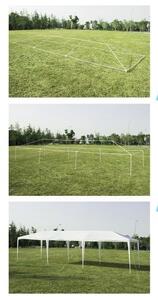 Šotor za zabavo 3 m x 9 m, vodoodporen zunanji paviljon - bel