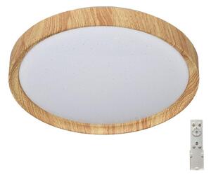 Prezent 71330 - LED Zatemnitvena stropna svetilka WOODEN LED/33W/230V 3000-6500K + Daljinski upravljalnik