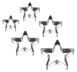 Komplet 5 modelčkov za piškote v obliki zvezde Metaltex Cookie Cutters