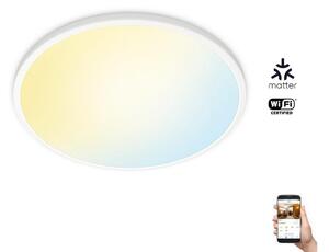 WiZ - LED Zatemnitvena stropna svetilka SUPERSLIM LED/22W/230V bela Wi-Fi