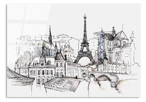 Steklena slika 70x100 cm Paris – Wallity