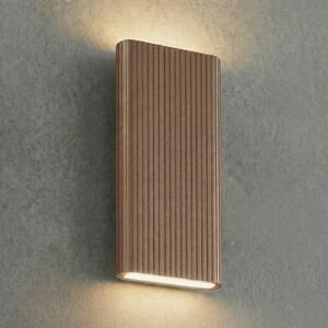 Lucande LED-stenna svetilka za zunanjo uporabo Raija, temno rjava, višina 40, Rjava / rjasta, Aluminij, Sodobni