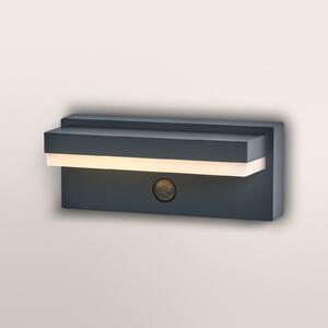 OSRAM stenska svetilka ENDURA STYLE ROBUST, siva, senzor IP54 USB, Siva, Aluminij, Sodobni, Stenska kotna