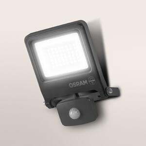 OSRAM zunanji žaromet ENDURA FLOOD, siv, senzor 30 W 840 IP44, Siva, Aluminij