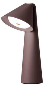 FRANDSEN LED-akumulatorska namizna svetilka Ami, rjava, 32 cm, z možnostjo, zatemnjen, Rjava / rjasta, Dnevna soba / jedilnica, Plastika, Sodobni