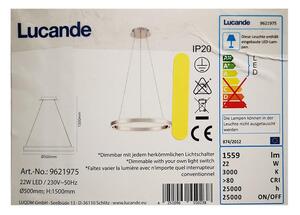 Lucande - LED Zatemnitveni lestenec na vrvici LYANI LED/20,5W/230V