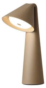 FRANDSEN LED-akumulatorska namizna svetilka Ami, sivo-bež, 32 cm, z možnostjo, zatemnjen, Zelena, Dnevna soba / jedilnica, Plastika, Sodobni