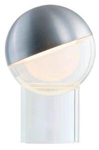 FRANDSEN LED-akumulatorska namizna svetilka Pila, aluminijasta, 20 cm, z, zatemnjen, Kovinska, Dnevna soba / jedilnica, Plastika, Sodobni