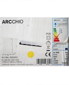 Arcchio - LED Zatemnitveni lestenec na vrvici OLINKA 5xLED/5,4W/230V