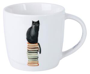 Bela porcelanasta skodelica 400 ml Well Read Cat – Maxwell & Williams