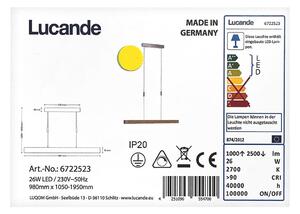 Rothfels - LED Zatemnitveni lestenec na vrvici ALIN LED/26W/230V