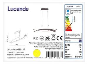 Lucande - LED Zatemnitveni lestenec na vrvici MARIJA LED/22W/230V