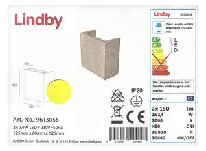 Lindby - LED Stenska svetilka YVA 2xLED/2,4W/230V