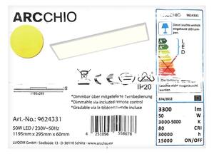 Lampenwelt - LED Zatemnitvena stropna svetilka BLAAN LED/50W/230V + Daljinski upravljalnik