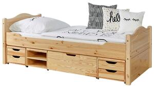 POSTELJA S PREDALOM 100 cm x 200 cm , barve bora