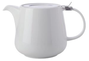 Čajnik iz belega porcelana s cedilom Maxwell & Williams Basic, 600 ml