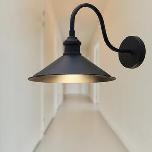 Stenska svetilka Christer, črna, širina 24 cm, kovinska, E27