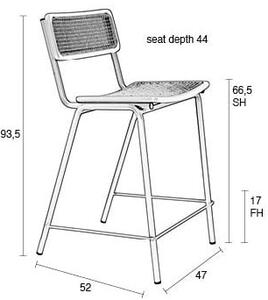 Črni barski stoli v kompletu 2 kos 93,5 cm Jort - Zuiver